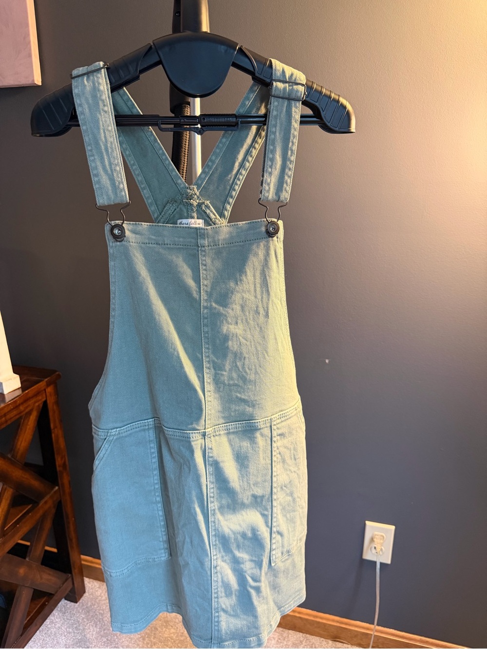 Lulu's Light Blue Denim Overall Mini Dress